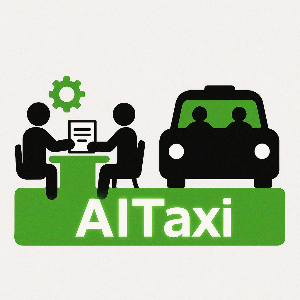 Two people reviewing an AiTaxi working agreement